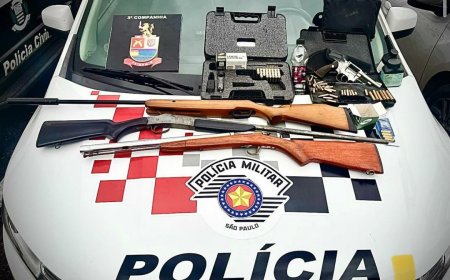 Operação policial apreende arsenal em Cajamar; dois indivíduos são presos