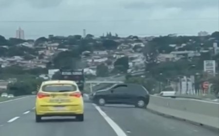 Após briga com mulher, homem é flagrado em capô de Celta na Rodovia Anhanguera