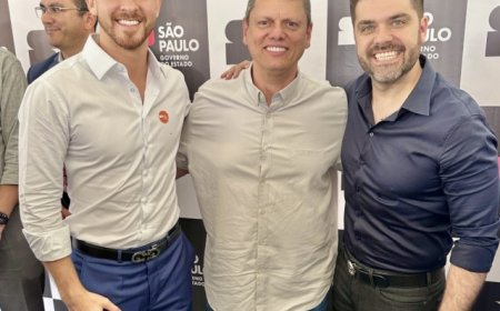Governador Tarcísio de Freitas destaca prefeito Kauãn Berto como exemplo de liderança jovem no estado de São Paulo