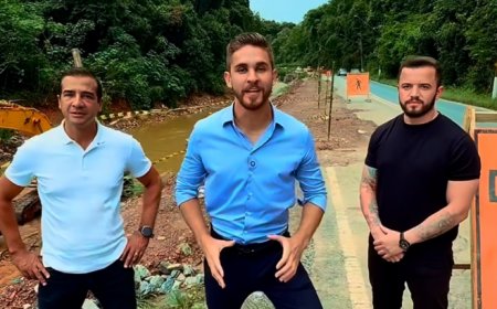 Prefeito Kauan Berto vistoria início das obras do muro de contenção na Estrada do Limoeiro