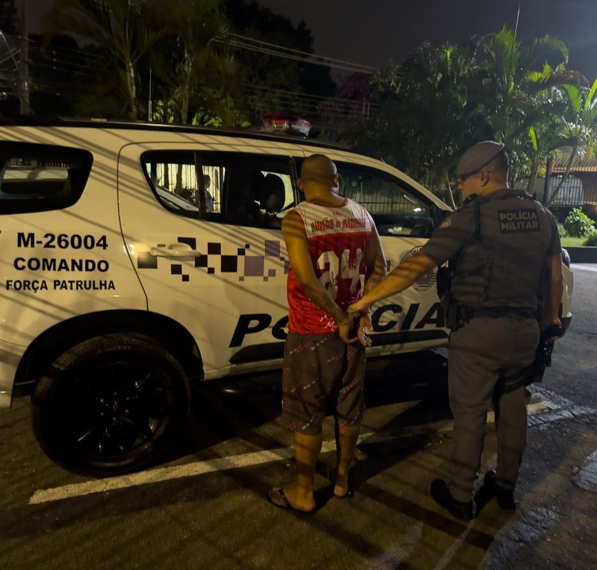 Polícia Militar detém homem armado após disparos em via pública em Cajamar