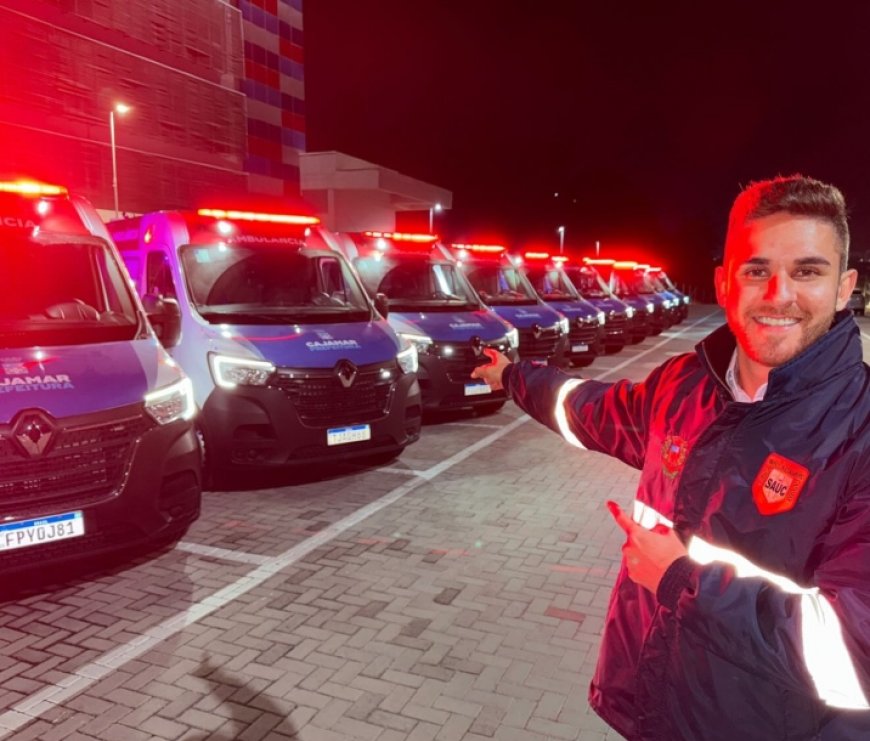 Com foco na saúde, Kauan Berto entrega 11 ambulâncias 0 km à população de Cajamar