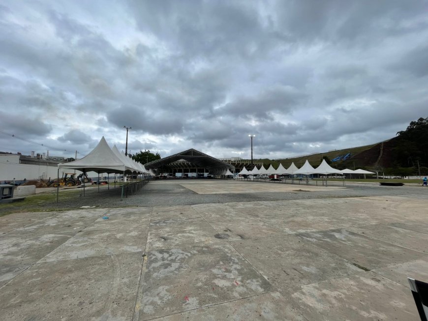 Cajamar inicia montagem da estrutura para a Festa Nordestina 2025