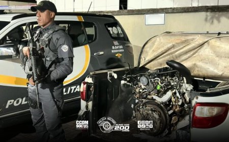 TOR flagra dupla transportando motor ilegal na rodovia dos Bandeirantes