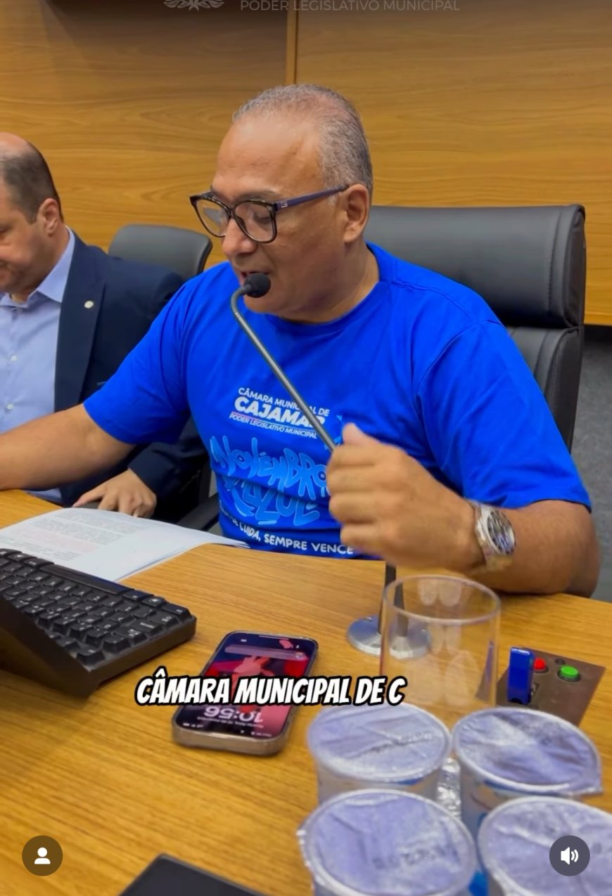 Vereador Pretinho apresenta Moção de Apoio ao Novembro Azul durante a 17ª sessão ordinária da Câmara de Cajamar