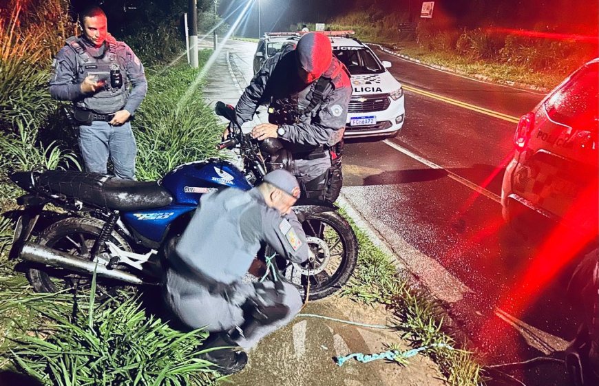 Polícia Militar de Cajamar recupera motocicleta roubada durante ação do Pelotão Bravo Noturno