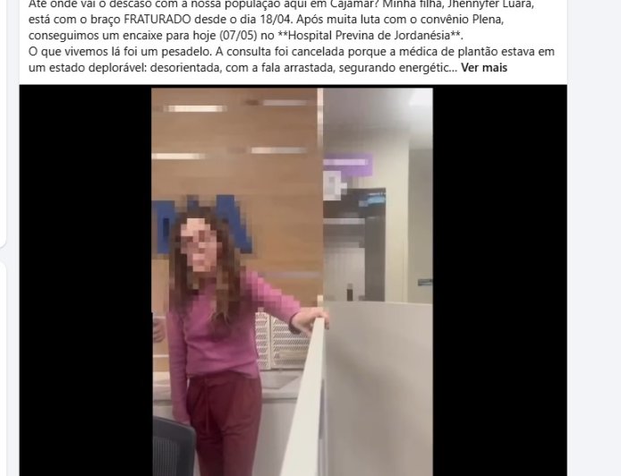 Vídeo denuncia suposta conduta inadequada em clínica particular Previna Saúde em Cajamar